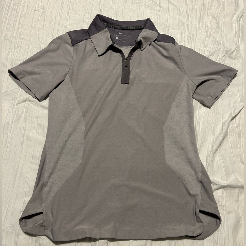 Nike Gray Short Sleeve Polo Tee